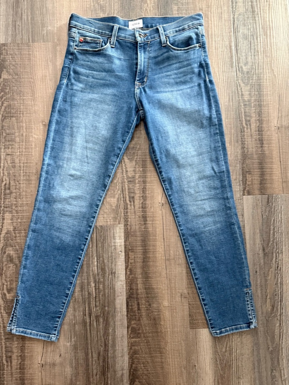 Hudson Natalie Jeans light blue denim slim ankle with slits